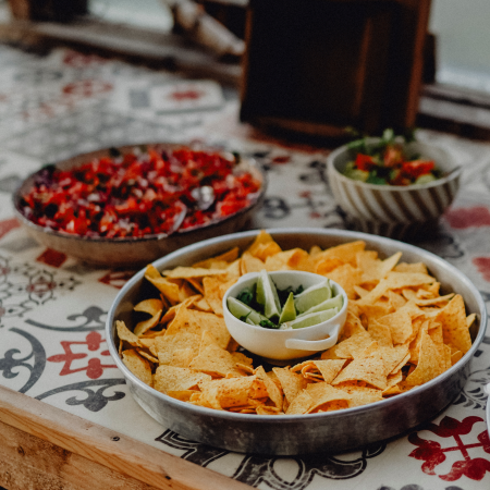 Frisches vegetarisches Mittagessen beim Frauenretreat in Brandenburg